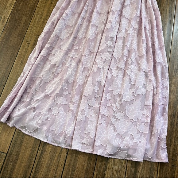 Lulu's Love and Beyond Mauve Pink Burnout Floral Maxi Dress XL Wedding Guest - Picture 8 of 14